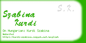 szabina kurdi business card